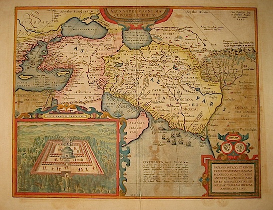 Ortelius Abraham (1528-1598) Alexandri Magni Macedonis expeditio 1608 Anversa